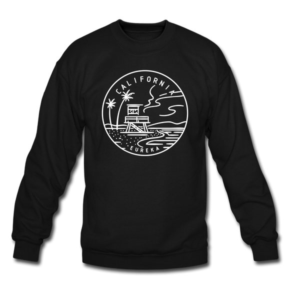 California Sweatshirt - State Design California Crewneck Sweatshirt - black