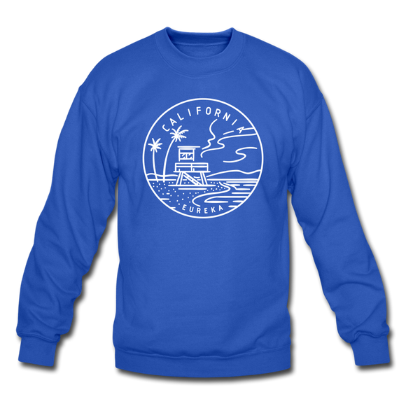 California Sweatshirt - State Design California Crewneck Sweatshirt - royal blue