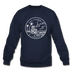 California Sweatshirt - State Design California Crewneck Sweatshirt - navy