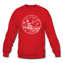 California Sweatshirt - State Design California Crewneck Sweatshirt - red