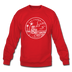 California Sweatshirt - State Design California Crewneck Sweatshirt - red