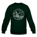 California Sweatshirt - State Design California Crewneck Sweatshirt - forest green
