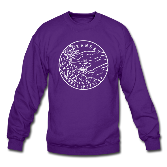 Arkansas Sweatshirt - State Design Arkansas Crewneck Sweatshirt - purple