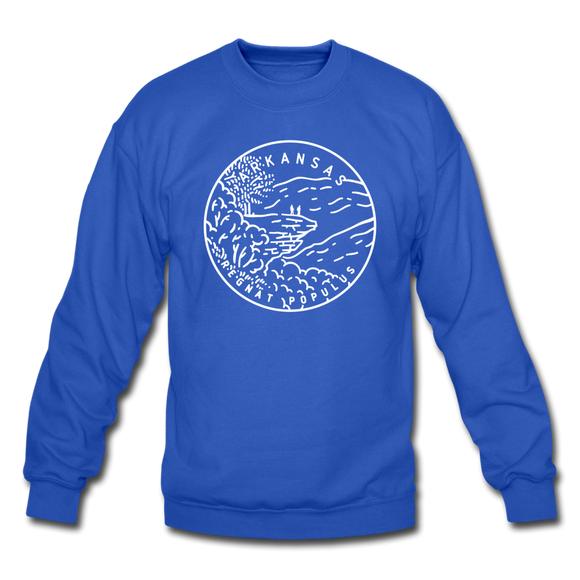 Arkansas Sweatshirt - State Design Arkansas Crewneck Sweatshirt - royal blue
