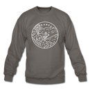 Arkansas Sweatshirt - State Design Arkansas Crewneck Sweatshirt - asphalt gray