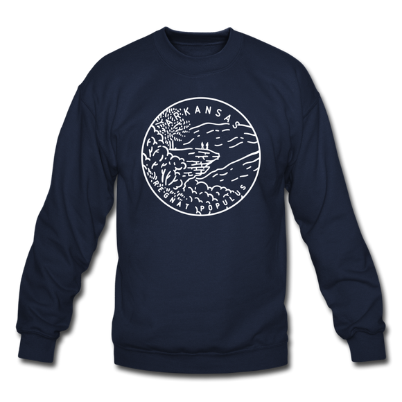 Arkansas Sweatshirt - State Design Arkansas Crewneck Sweatshirt - navy