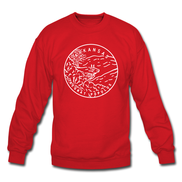 Arkansas Sweatshirt - State Design Arkansas Crewneck Sweatshirt - red