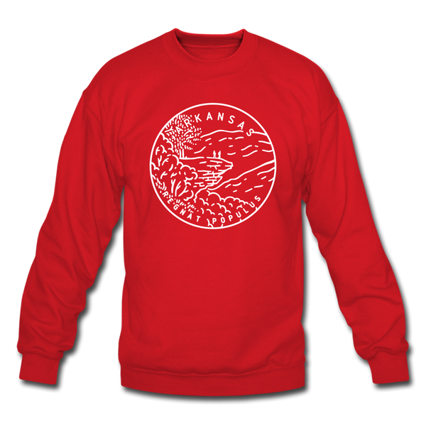 Arkansas Sweatshirt - State Design Arkansas Crewneck Sweatshirt - red