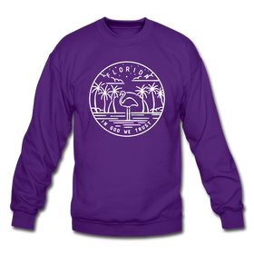 Florida Sweatshirt - State Design Florida Crewneck Sweatshirt - purple