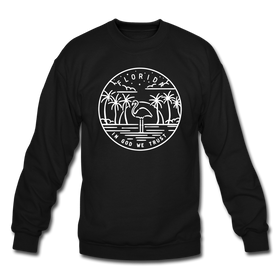 Florida Sweatshirt - State Design Florida Crewneck Sweatshirt - black