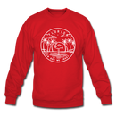 Florida Sweatshirt - State Design Florida Crewneck Sweatshirt - red