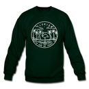 Florida Sweatshirt - State Design Florida Crewneck Sweatshirt - forest green