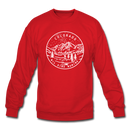 Colorado Sweatshirt - State Design Colorado Crewneck Sweatshirt - red