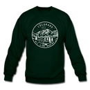 Colorado Sweatshirt - State Design Colorado Crewneck Sweatshirt - forest green
