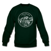 Colorado Sweatshirt - State Design Colorado Crewneck Sweatshirt - forest green