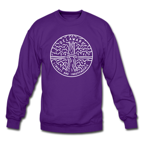 Delaware Sweatshirt - State Design Delaware Crewneck Sweatshirt - purple