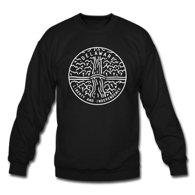 Delaware Sweatshirt - State Design Delaware Crewneck Sweatshirt - black