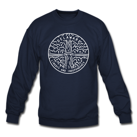Delaware Sweatshirt - State Design Delaware Crewneck Sweatshirt - navy