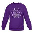 Connecticut Sweatshirt - State Design Connecticut Crewneck Sweatshirt - purple