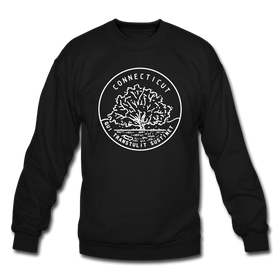 Connecticut Sweatshirt - State Design Connecticut Crewneck Sweatshirt - black
