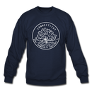 Connecticut Sweatshirt - State Design Connecticut Crewneck Sweatshirt - navy