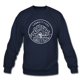 Connecticut Sweatshirt - State Design Connecticut Crewneck Sweatshirt - navy