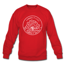 Connecticut Sweatshirt - State Design Connecticut Crewneck Sweatshirt - red