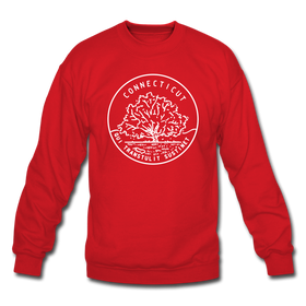 Connecticut Sweatshirt - State Design Connecticut Crewneck Sweatshirt - red