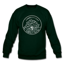 Connecticut Sweatshirt - State Design Connecticut Crewneck Sweatshirt - forest green