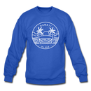 Hawaii Sweatshirt - State Design Hawaii Crewneck Sweatshirt - royal blue