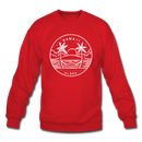 Hawaii Sweatshirt - State Design Hawaii Crewneck Sweatshirt - red