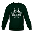 Hawaii Sweatshirt - State Design Hawaii Crewneck Sweatshirt - forest green