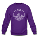 Illinois Sweatshirt - State Design Illinois Crewneck Sweatshirt - purple