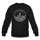 Illinois Sweatshirt - State Design Illinois Crewneck Sweatshirt - black