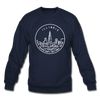 Illinois Sweatshirt - State Design Illinois Crewneck Sweatshirt - navy