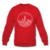 Illinois Sweatshirt - State Design Illinois Crewneck Sweatshirt - red