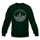 Illinois Sweatshirt - State Design Illinois Crewneck Sweatshirt - forest green