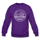 Iowa Sweatshirt - State Design Iowa Crewneck Sweatshirt - purple