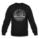 Iowa Sweatshirt - State Design Iowa Crewneck Sweatshirt - black