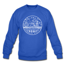 Iowa Sweatshirt - State Design Iowa Crewneck Sweatshirt - royal blue