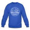 Iowa Sweatshirt - State Design Iowa Crewneck Sweatshirt - royal blue