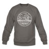 Iowa Sweatshirt - State Design Iowa Crewneck Sweatshirt - asphalt gray