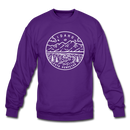 Idaho Sweatshirt - State Design Idaho Crewneck Sweatshirt - purple