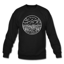 Idaho Sweatshirt - State Design Idaho Crewneck Sweatshirt - black