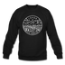Idaho Sweatshirt - State Design Idaho Crewneck Sweatshirt - black