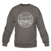 Idaho Sweatshirt - State Design Idaho Crewneck Sweatshirt - asphalt gray