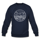 Idaho Sweatshirt - State Design Idaho Crewneck Sweatshirt - navy