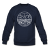 Idaho Sweatshirt - State Design Idaho Crewneck Sweatshirt - navy