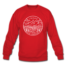 Idaho Sweatshirt - State Design Idaho Crewneck Sweatshirt - red