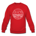 Idaho Sweatshirt - State Design Idaho Crewneck Sweatshirt - red